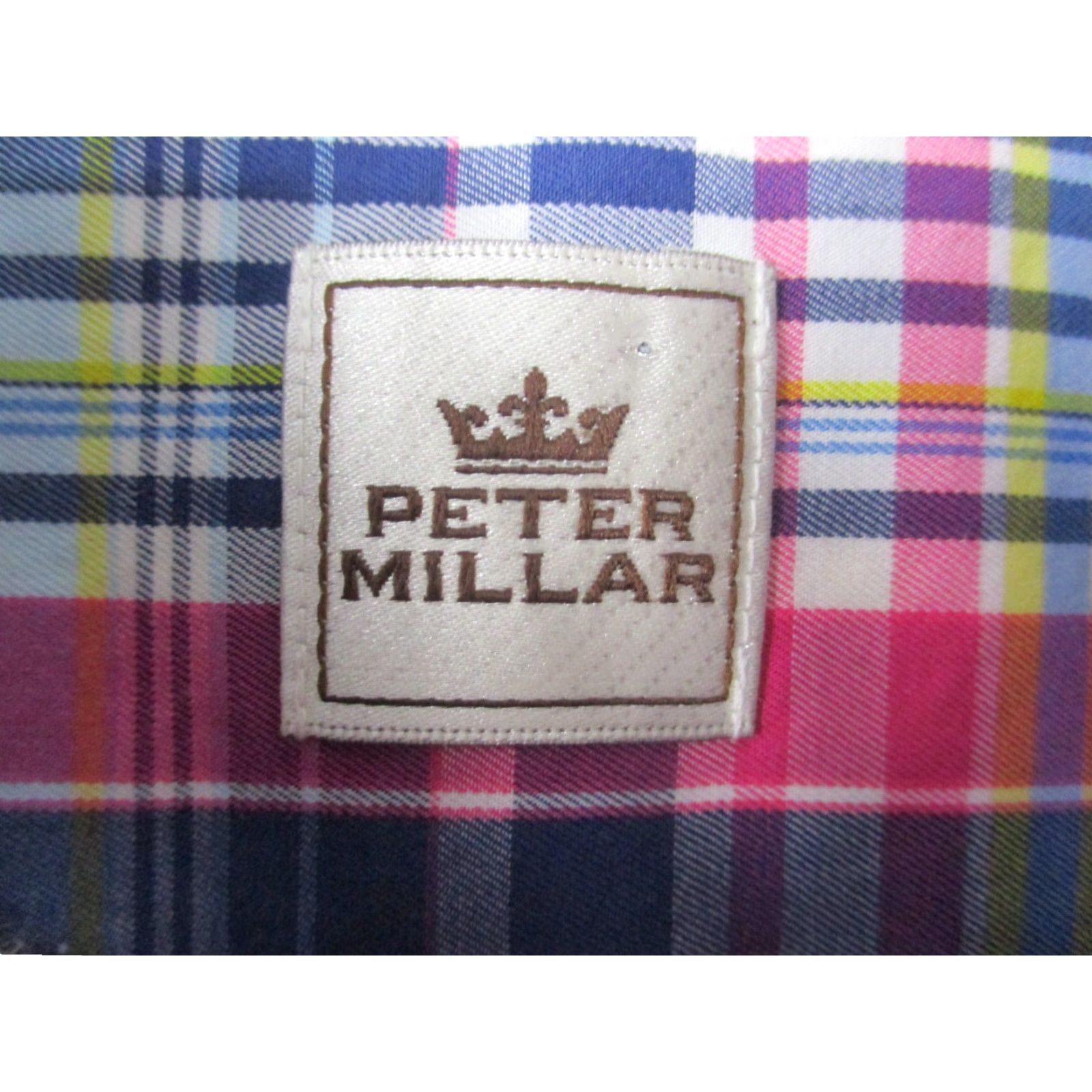 Peter Millar Peter Millar Crown Men's Shirt XL Cotton Pastel Multicolor Plaid Easter Sunday Size US XL / EU 56 / 4 - 5 Thumbnail