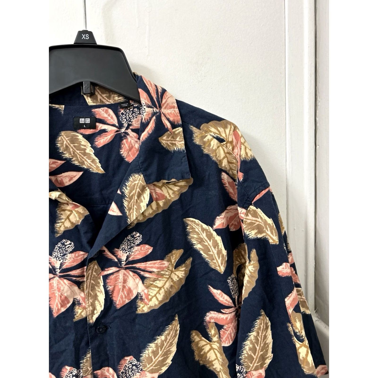 Uniqlo UNIQLO Floral Shirt Mens L Blue Hawaiian Short Sleeve Button-Up Casual Shirt Size US L / EU 52-54 / 3 - 4 Thumbnail