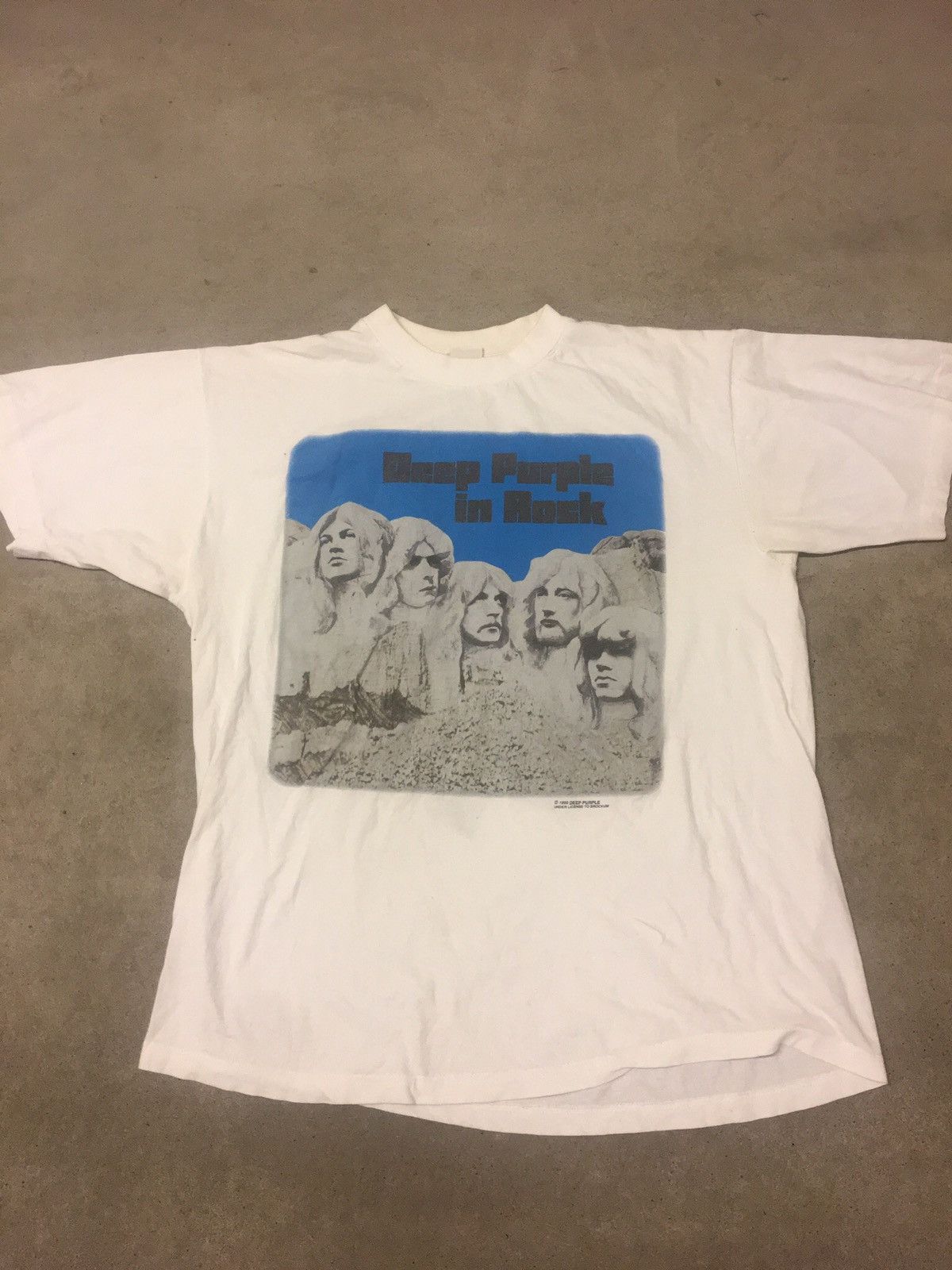 image of Band Tees x Rock T Shirt Deep Purple 1995 Vintage Tee Grail in White, Men's (Size XL)