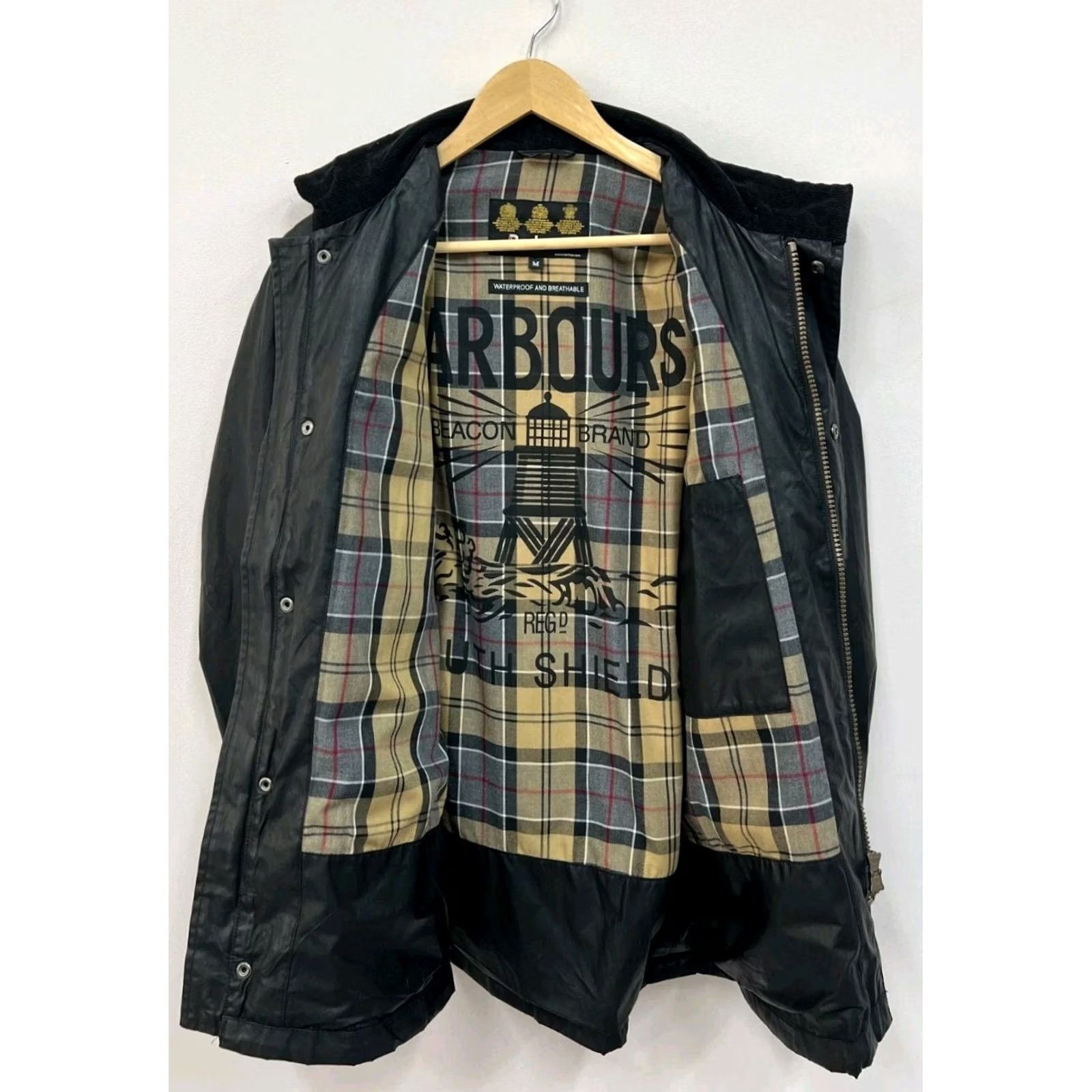 Barbour Barbour Jacket Mens M Black Carbon Finish International Waterproof Breathable Size US M / EU 48-50 / 2 - 2 Thumbnail