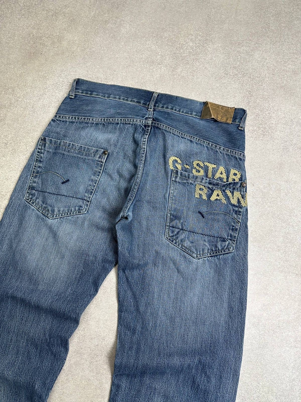 G-Star Vintage G-star RAW Big Logo Embroidery Baggy Jeans 36x33 Size US 36 / EU 52 - 3 Thumbnail
