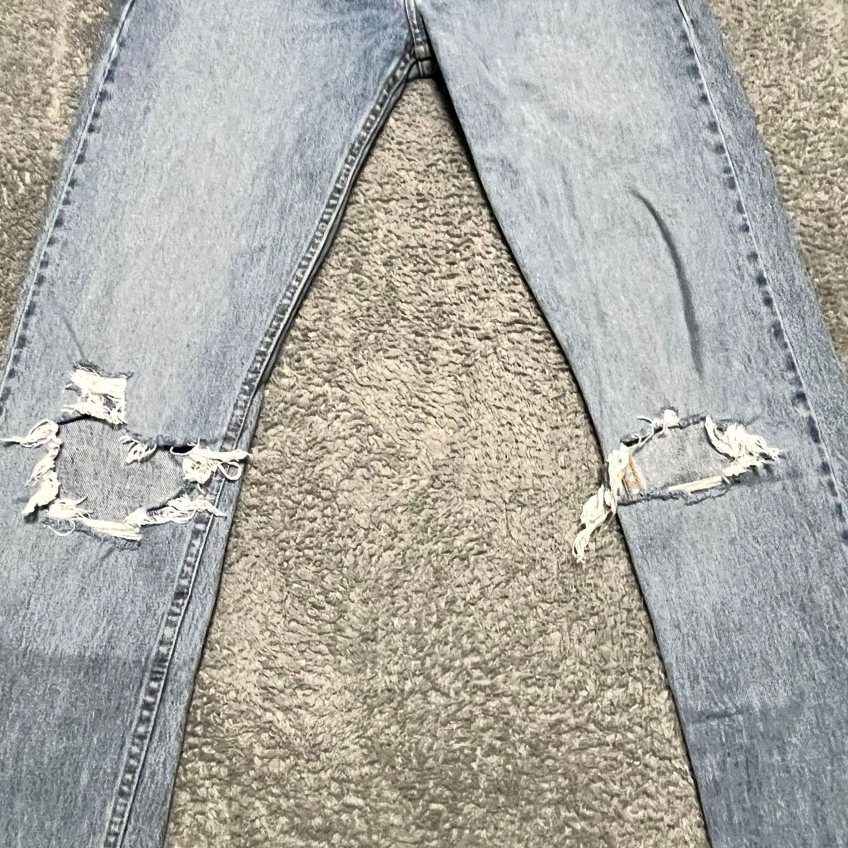 Levi's Levi's 512 Jeans Mens 33 x 34 Blue Tapered Leg Slim Fit Stretch Medium Wash Denim Mens Size US 33 - 3 Thumbnail