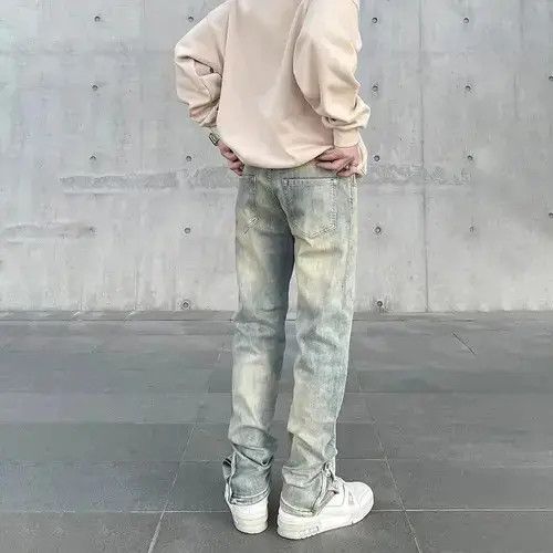 Japanese Brand × Jean Skinny Jeans Men Y2k Vintage Street Casual Fashion Size US 33 - 4 Thumbnail