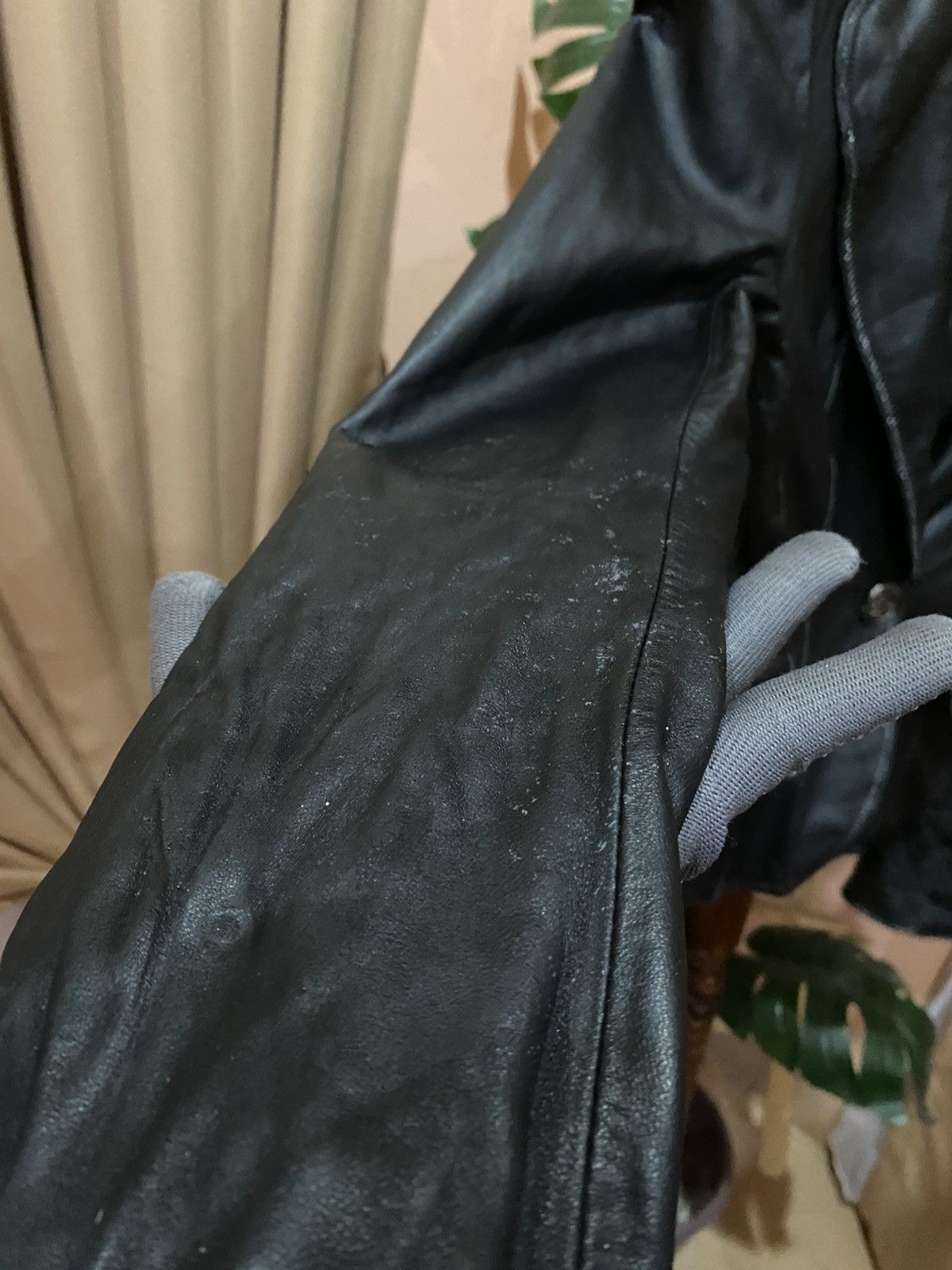Other Vintage YK038 Black Leather Women’s Blazer Jacket - Classic Size XS / US 0-2 / IT 36-38 - 7 Thumbnail