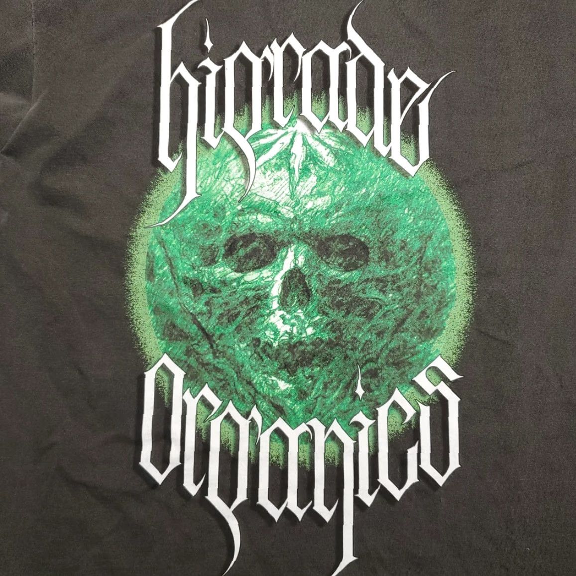 Vintage VINTAGE Higrade Organics Shirt Men L Black Green Crewneck Skull Gothic Graphic Metal Tee Shirt Size US L / EU 52-54 / 3 - 2 Thumbnail
