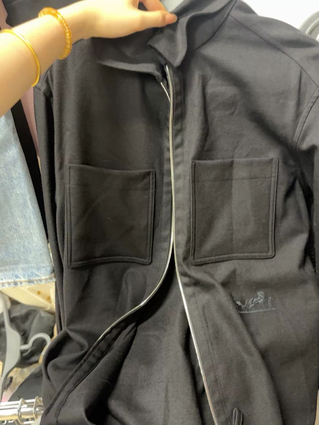 Hermes Hermes Black Zip-Front Jacket Size US M / EU 48-50 / 2 - 1 Thumbnail