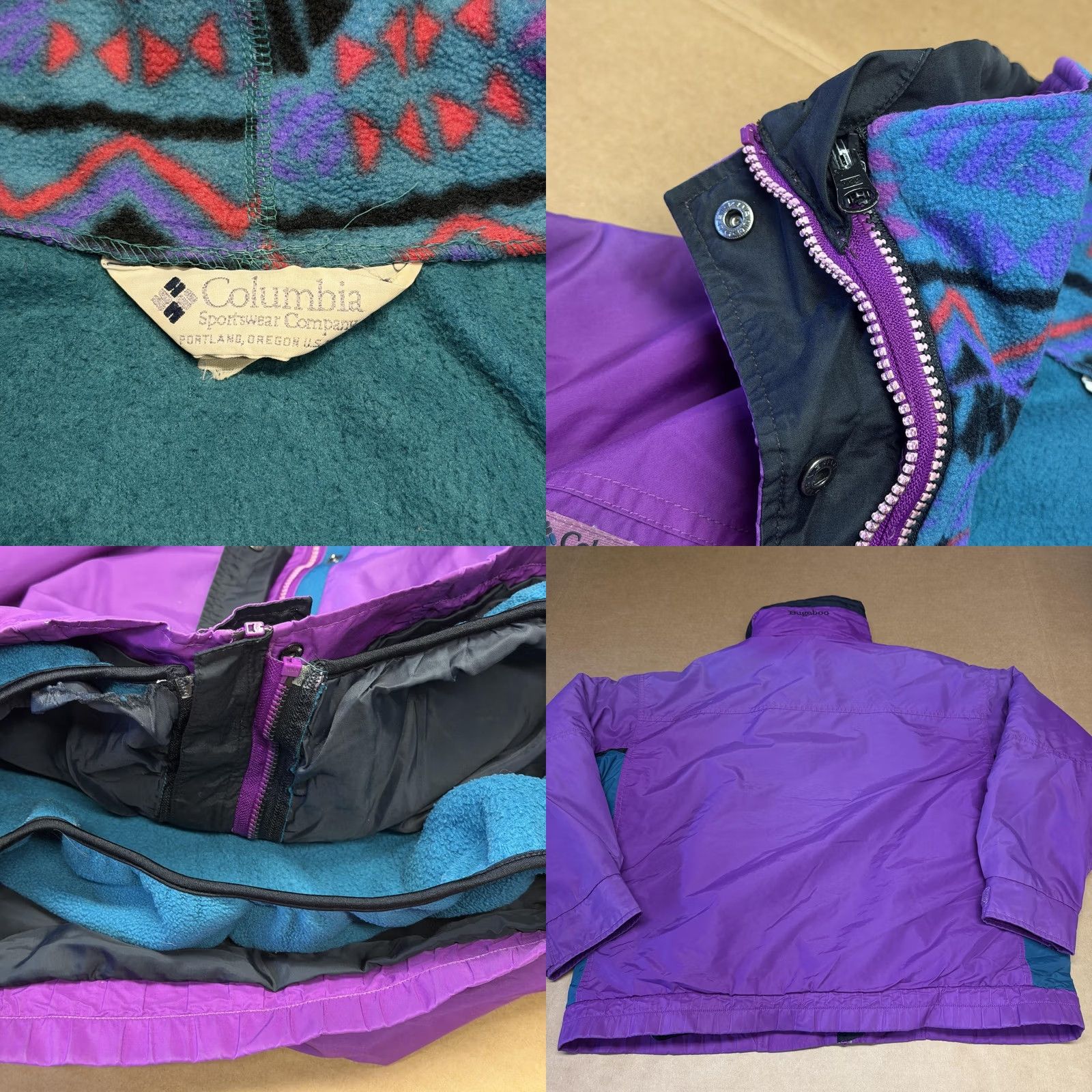 Vintage VINTAGE Columbia Bugaboo Jacket Mens XL 3-in-1 Ski Aztec Purple 90s Size US XL / EU 56 / 4 - 9 Thumbnail