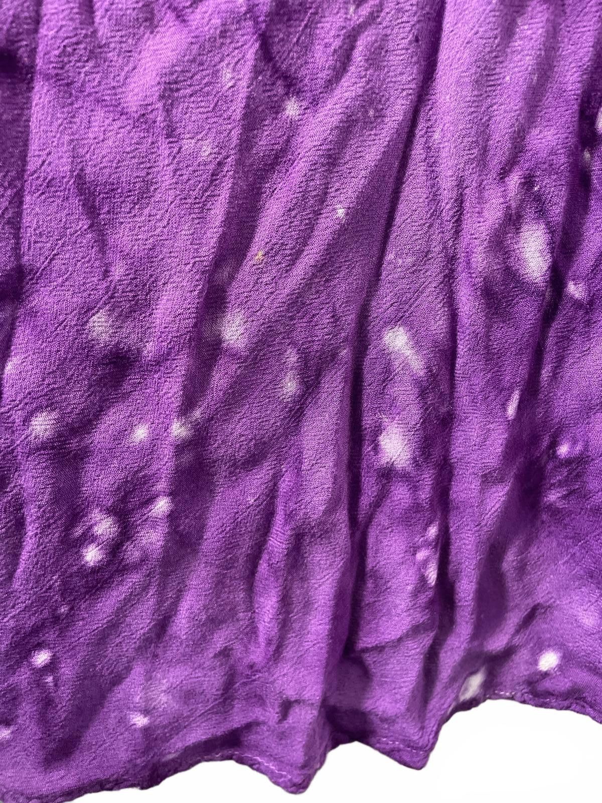The Unbranded Brand Tie Dye Dress Women's OS Purple Embroidered Bohemian Hippie Size M / US 6-8 / IT 42-44 - 7 Thumbnail