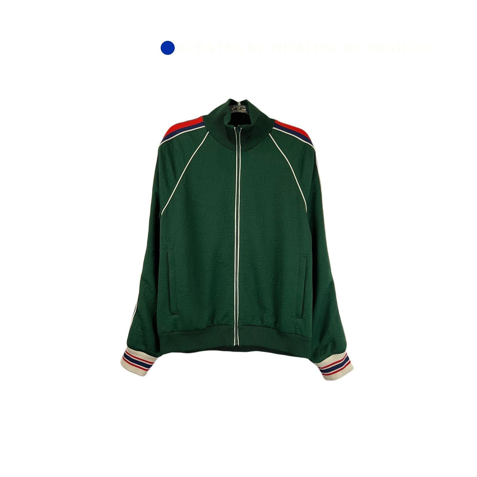 Gucci GG Jacquard Track Jacket in Green Size US XS / EU 42 / 0 - 1 Thumbnail