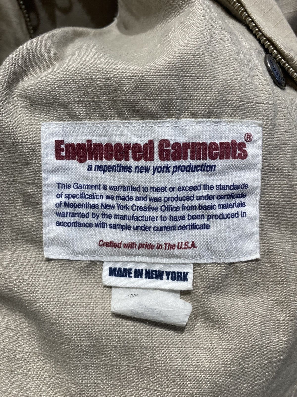 Engineered Garments Engineered Garments Zip-Up Work Jacket Size US S / EU 44-46 / 1 - 8 Thumbnail