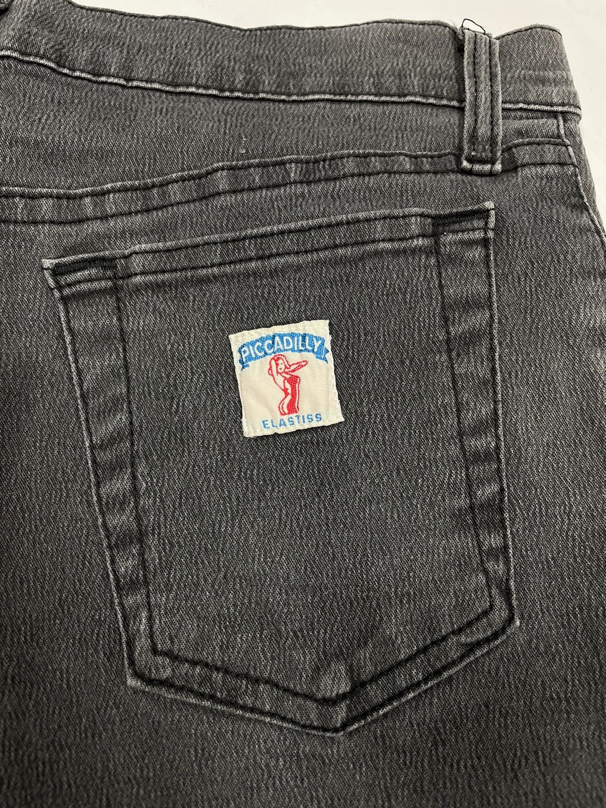 Denime × Vintage Piccadilly Paris Jeans Skinny Elastic Denim Made In France Size US 33 - 4 Thumbnail