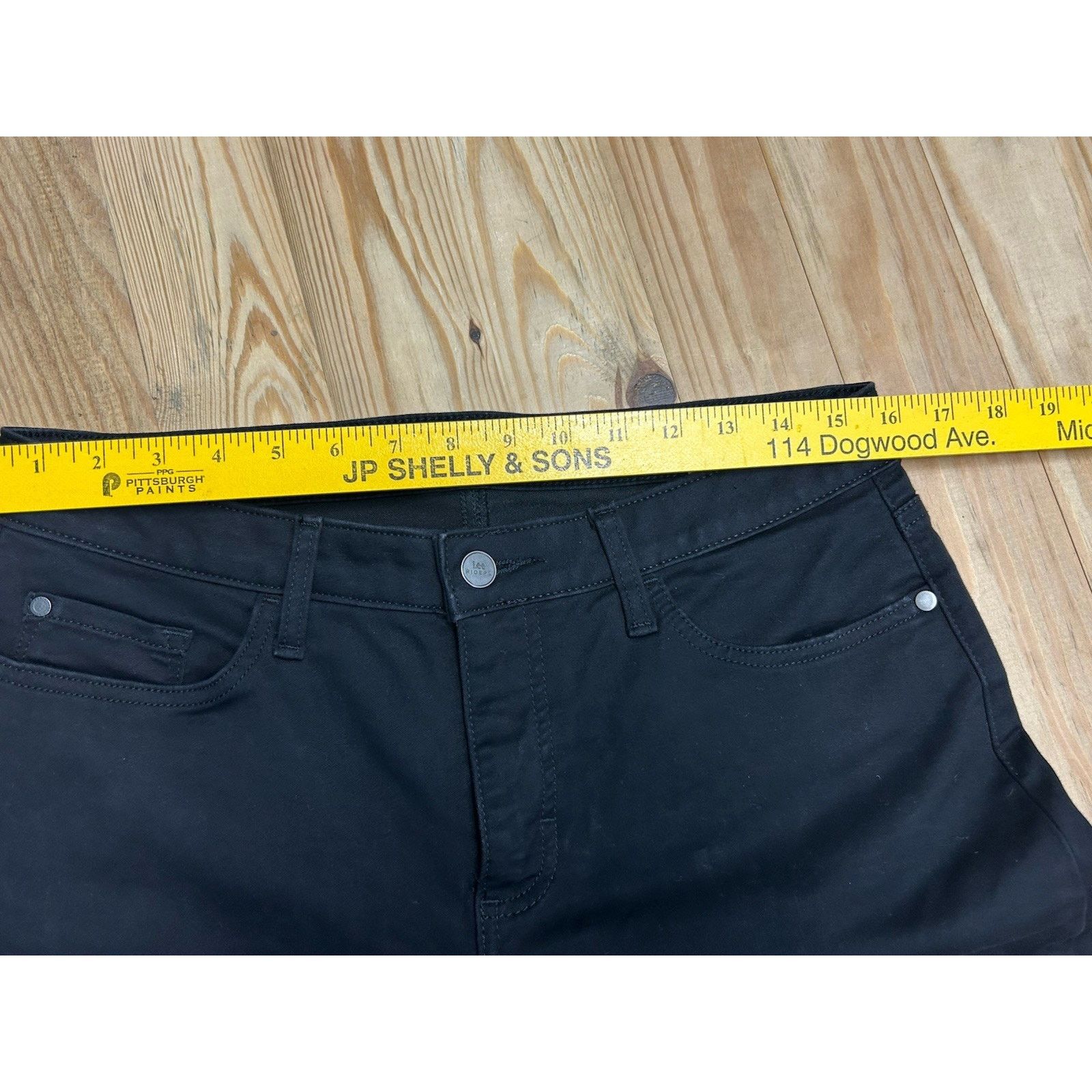 Lee Lee Midrise Skinny Jeans Women 12 M Black Cotton Blend Pants Size 34" / US 12 / IT 48 - 4 Thumbnail
