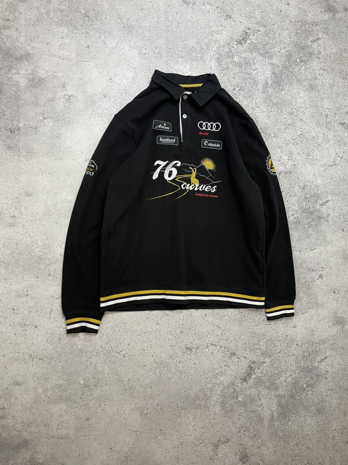 Audi Audi Racing 76 Curves Arusa Classic Car Black Long Sleeve Size US XL / EU 56 / 4 - 1 Thumbnail