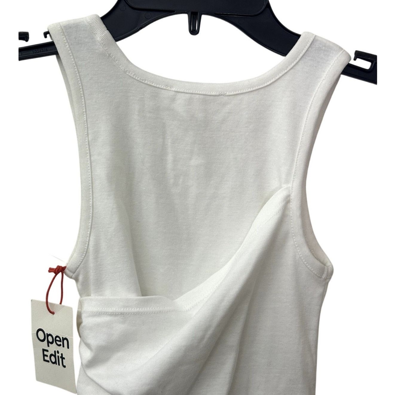 Other Open Edit Tank Top Ruched Side Comfortable White XXS NWT Size XXS / US 00 / IT 34 - 5 Thumbnail