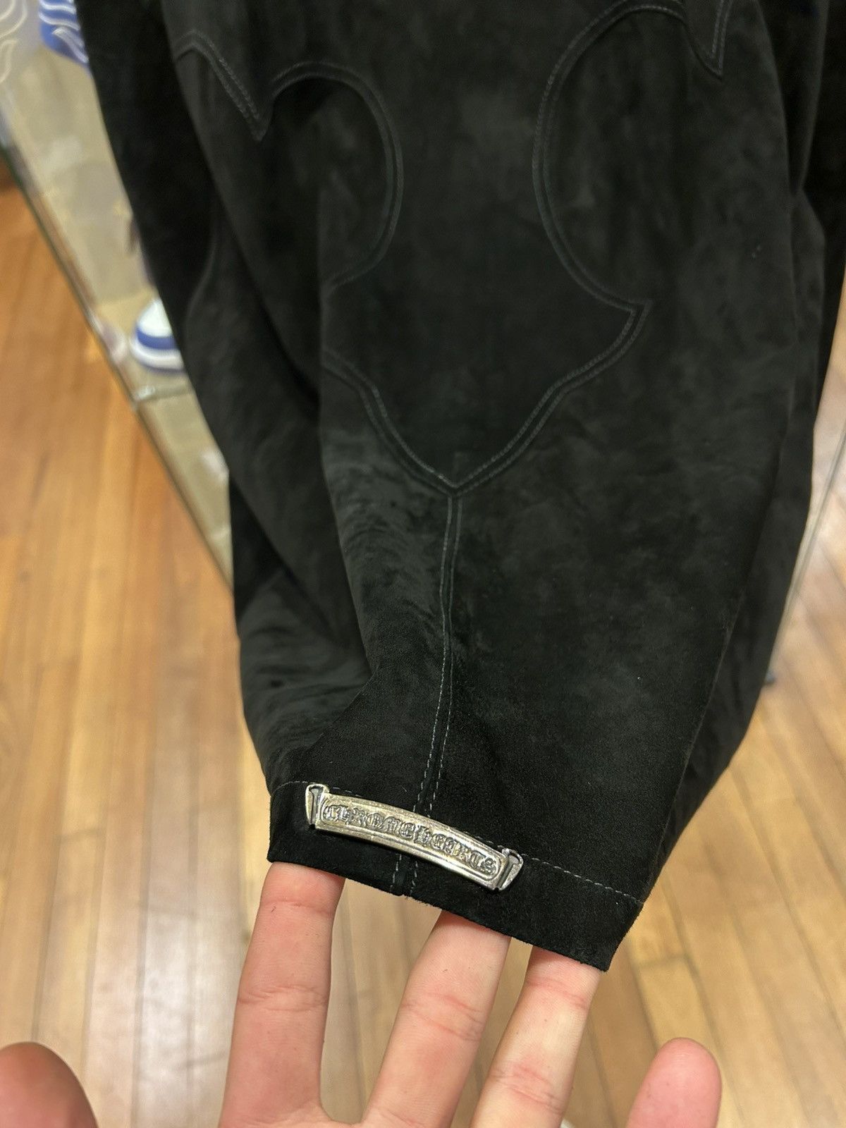 Chrome Hearts Chrome Hearts Western FleurKnee Suede Cowhide Overcoat Size US XXL / EU 58 / 5 - 5 Thumbnail