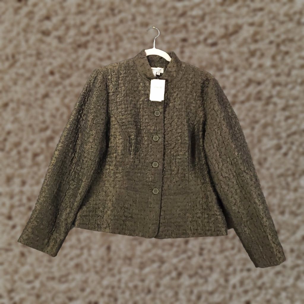 Coldwater Creek Coldwater Creek Jacket Womens M Black Button Front Lined Solid Fall Spring Winter NWT Size M / US 6-8 / IT 42-44 - 1 Thumbnail