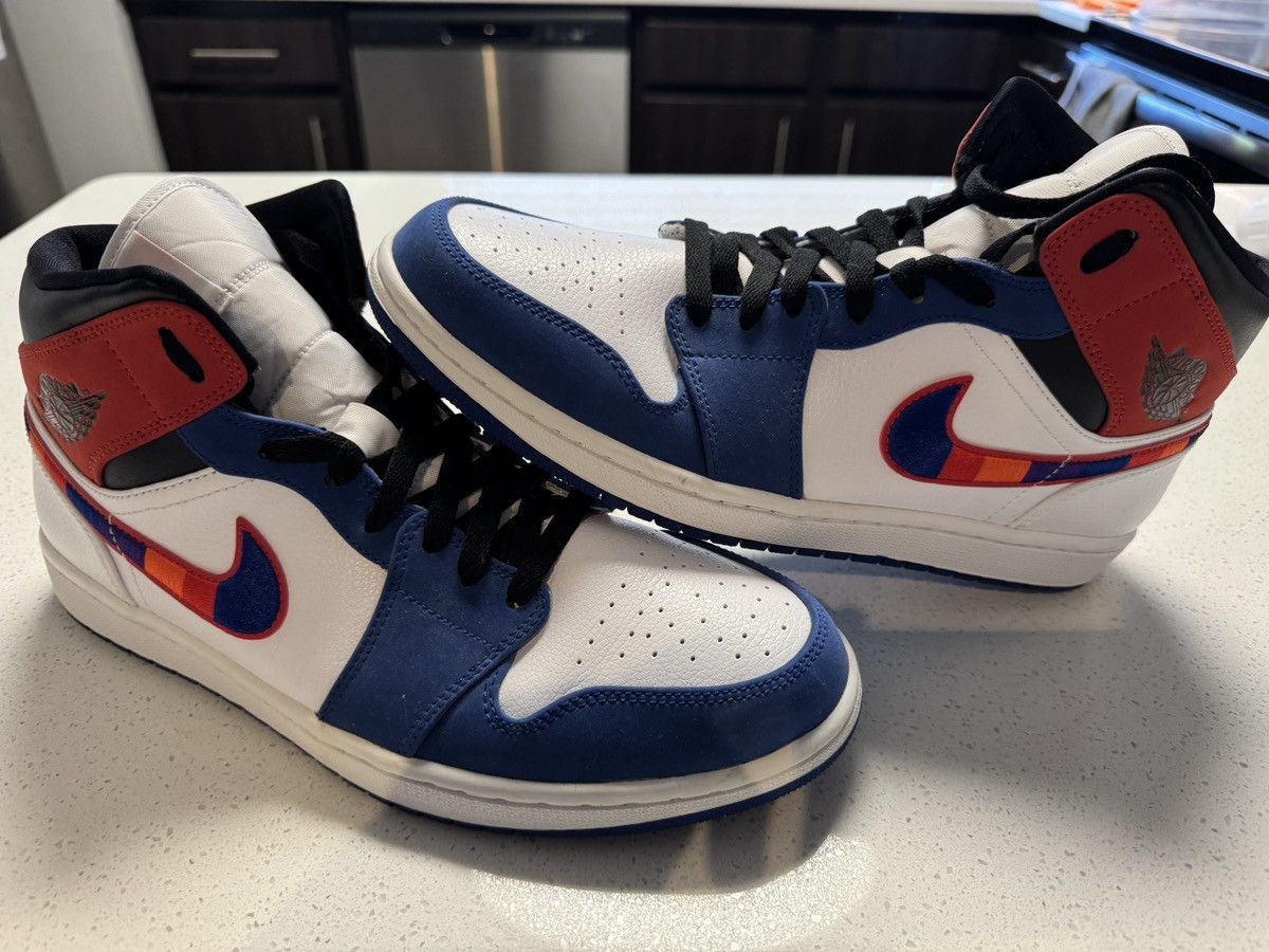 Jordan Brand × Nike Jordan 1 Mid - Multi Color Swoosh Size US 11 / EU 44 - 1 Thumbnail