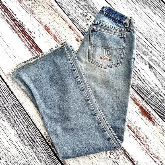 Vintage Vintage Y2K MUDD flare Jeans | Embroidered Handprint | Grailed