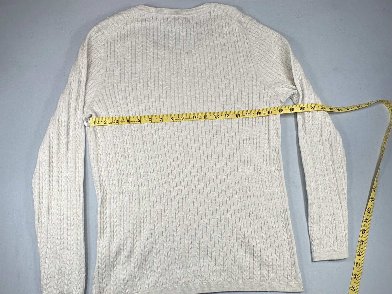 Tommy Hilfiger Tommy Hilfiger Cable Knit Pullover Sweater White Mens Large Size US L / EU 52-54 / 3 - 4 Thumbnail