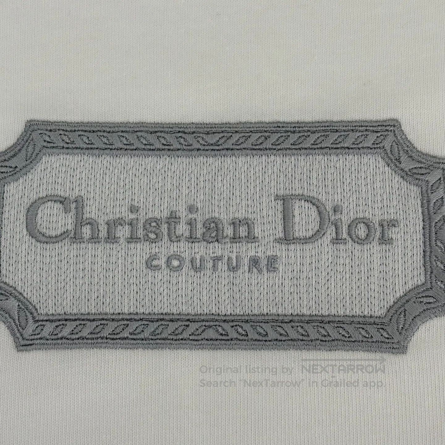 Dior Dior Embroidered Slogan LOGO Medal Short-Sleeve T-shirt Size L / US 10 / IT 46 - 7 Thumbnail