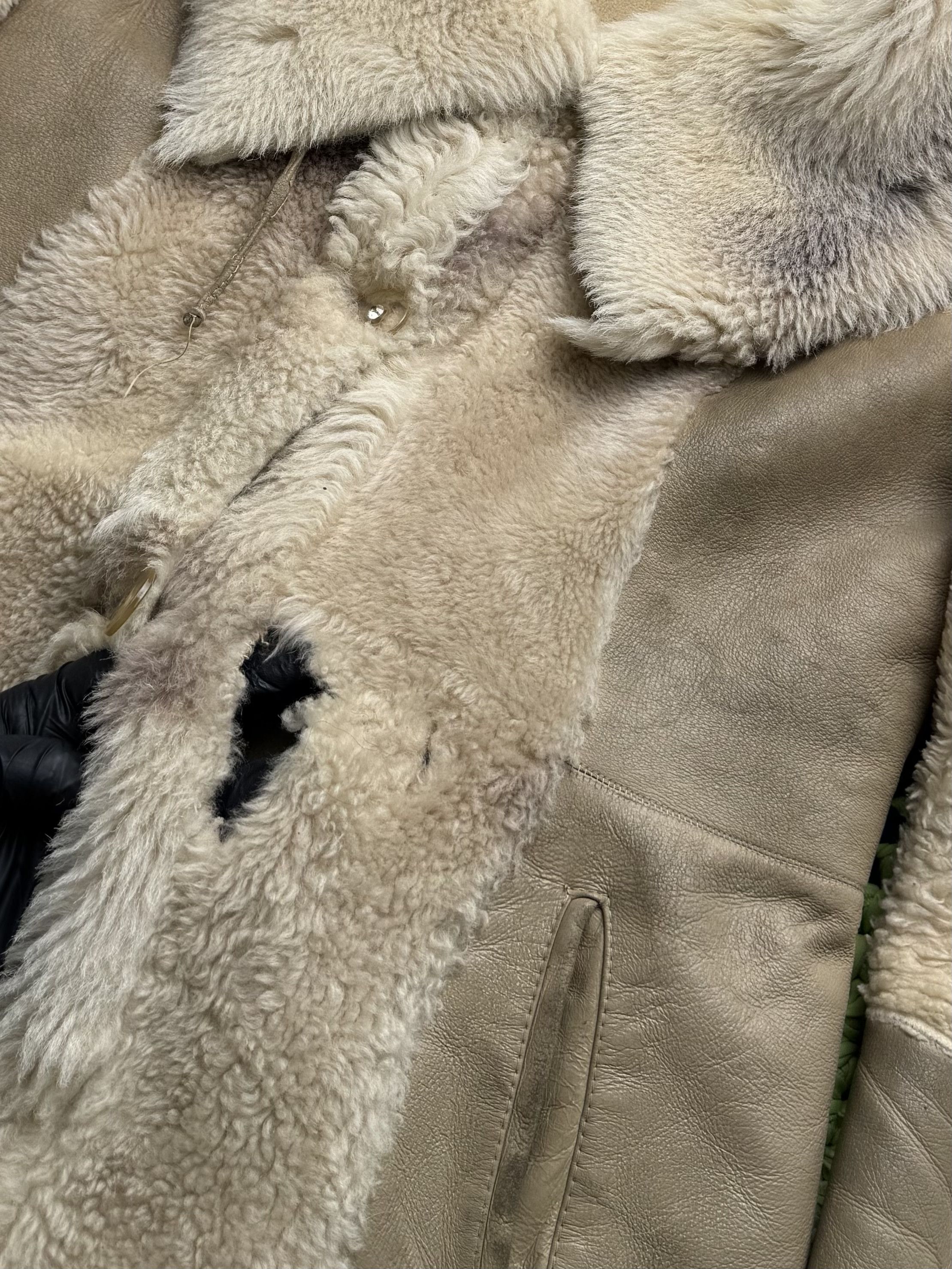 Vintage Vintage Real Sheepskin Hooded Coat (ET1)(D15) Size XL / US 12-14 / IT 48-50 - 11 Thumbnail