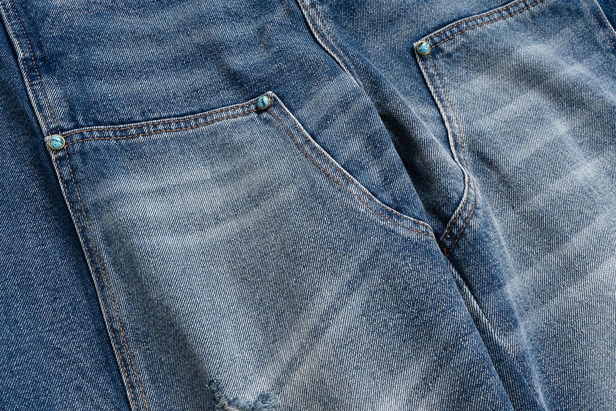 Jean × Vintage Distressed Logging Turquoise Jeans Size US 31 - 7 Thumbnail