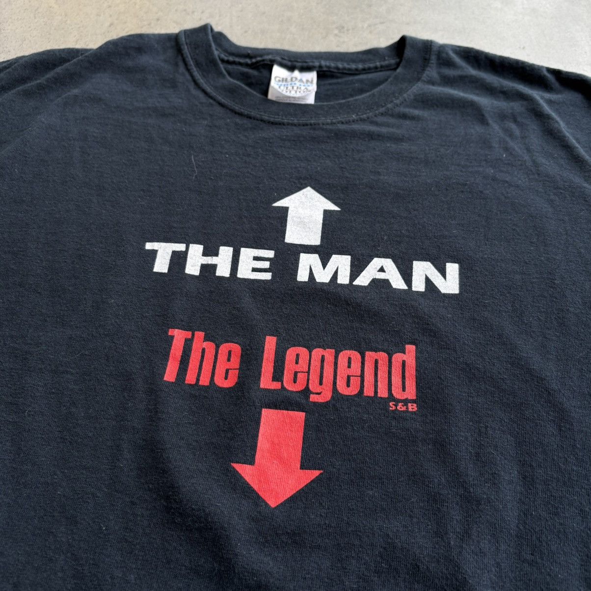 Gildan × Vintage Vintage Y2K Humor Tee The Man The Legend Funny Joke Shirt XL Size US XL / EU 56 / 4 - 4 Thumbnail