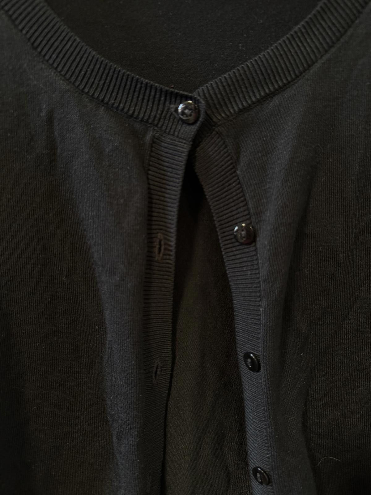 Designer Black Button-Up Cardigan Sweater Size M / US 6-8 / IT 42-44 - 3 Thumbnail