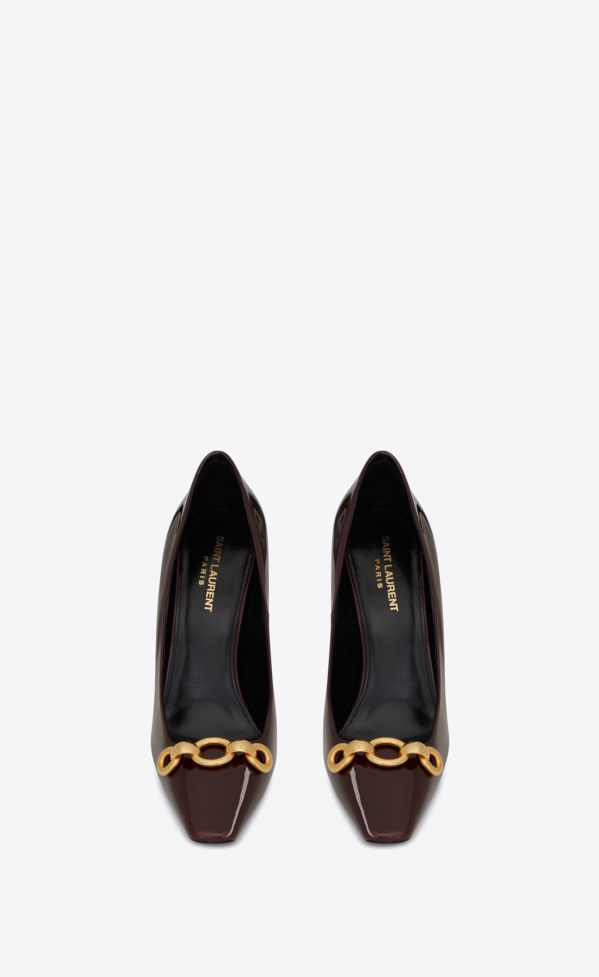 Saint Laurent Paris o1b1hav111224 Severine Pumps in Patent Leather in Burgandy Size US 6.5 / IT 36.5 - 2 Thumbnail