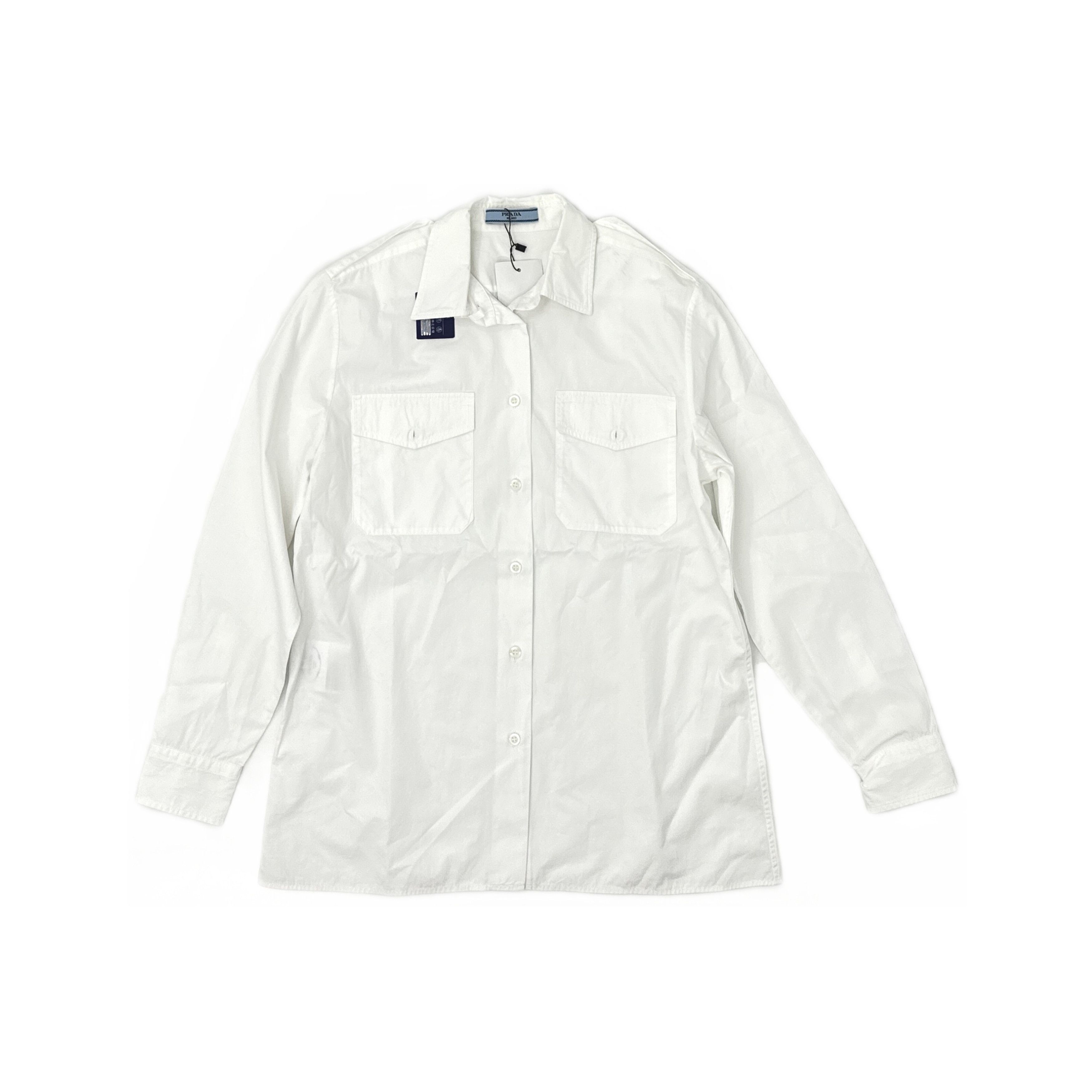 Prada Prada White Button Up Shirt Size 36 Size XS / US 0-2 / IT 36-38 - 1 Thumbnail