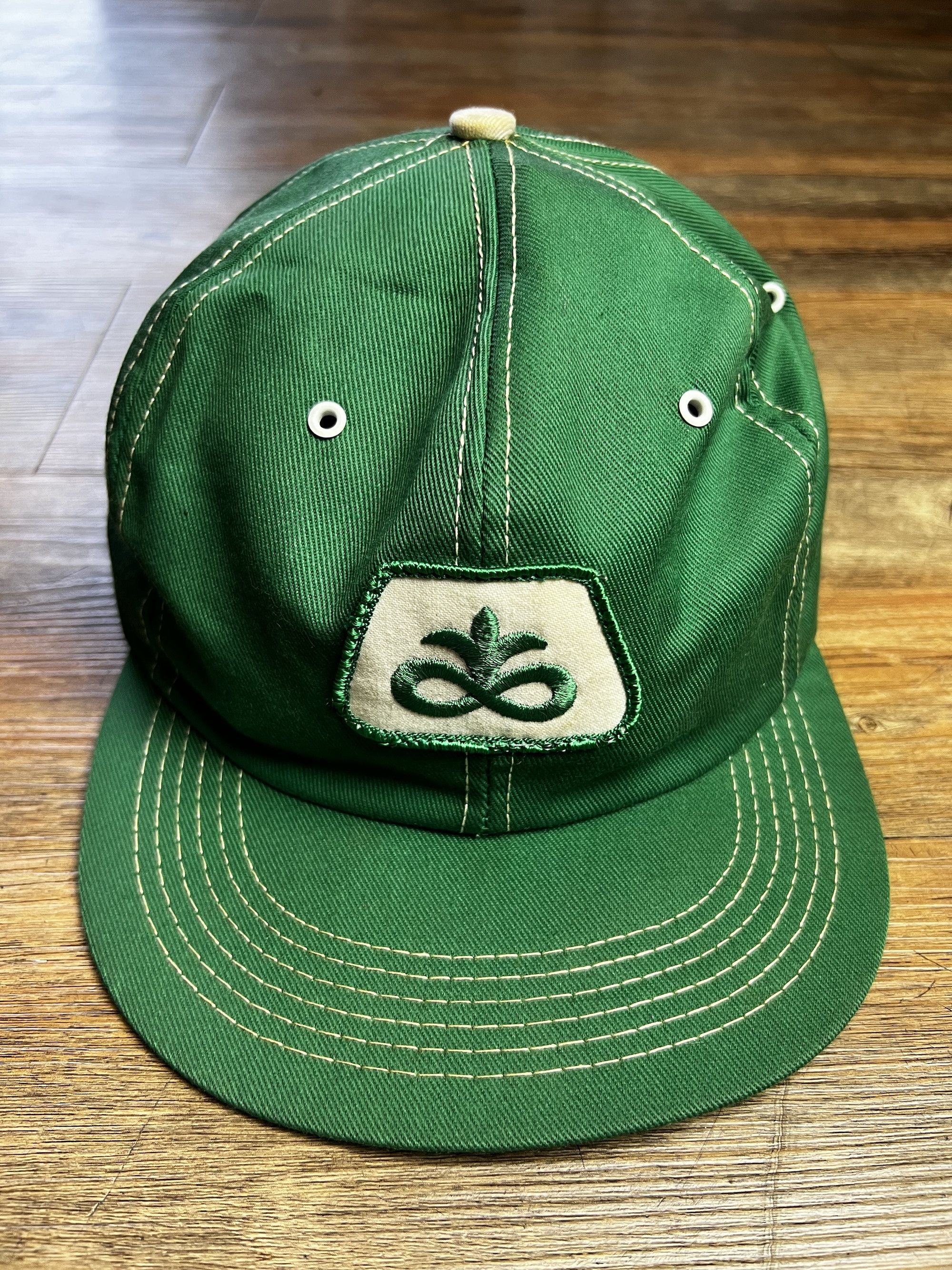 Vintage Vintage 1980's Pioneer Hi-Bred Seeds K-Products Snapback Hat Size ONE SIZE - 9 Thumbnail