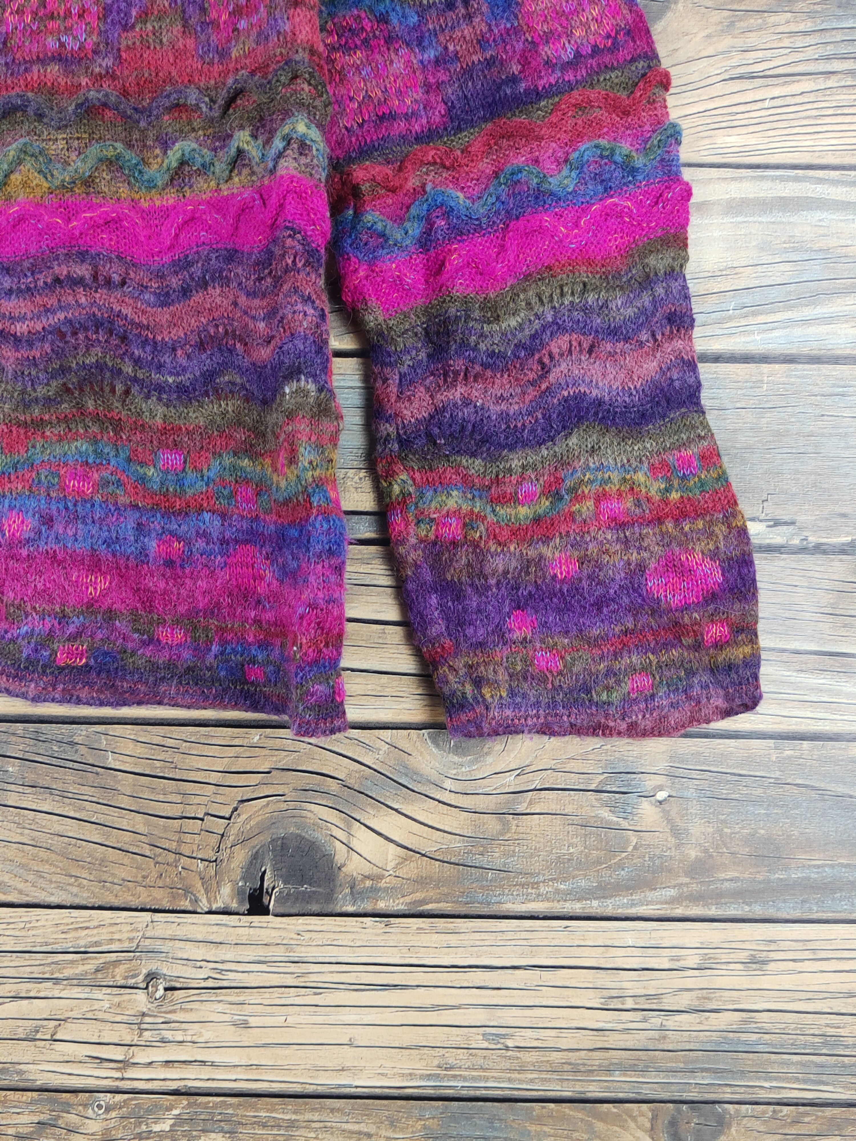 Vintage Donnez Moi Pink Purple Knitwear Cardigan #W2039 Size M / US 6-8 / IT 42-44 - 6 Thumbnail