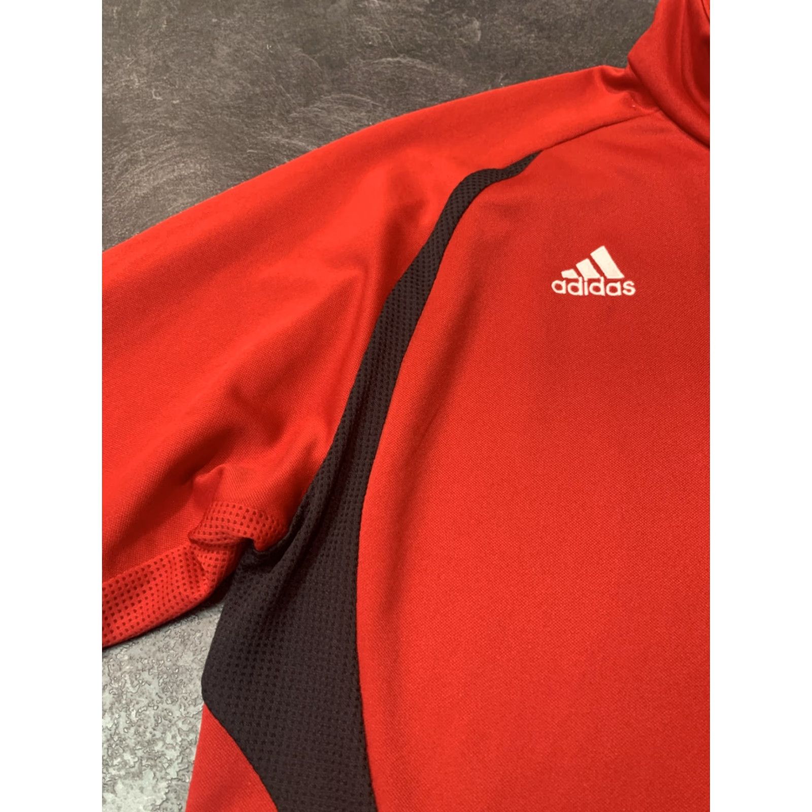 Adidas ADIDAS Track Jacket Mens Large L Red Full Zip Athleisure Soccer Football Size US L / EU 52-54 / 3 - 5 Thumbnail