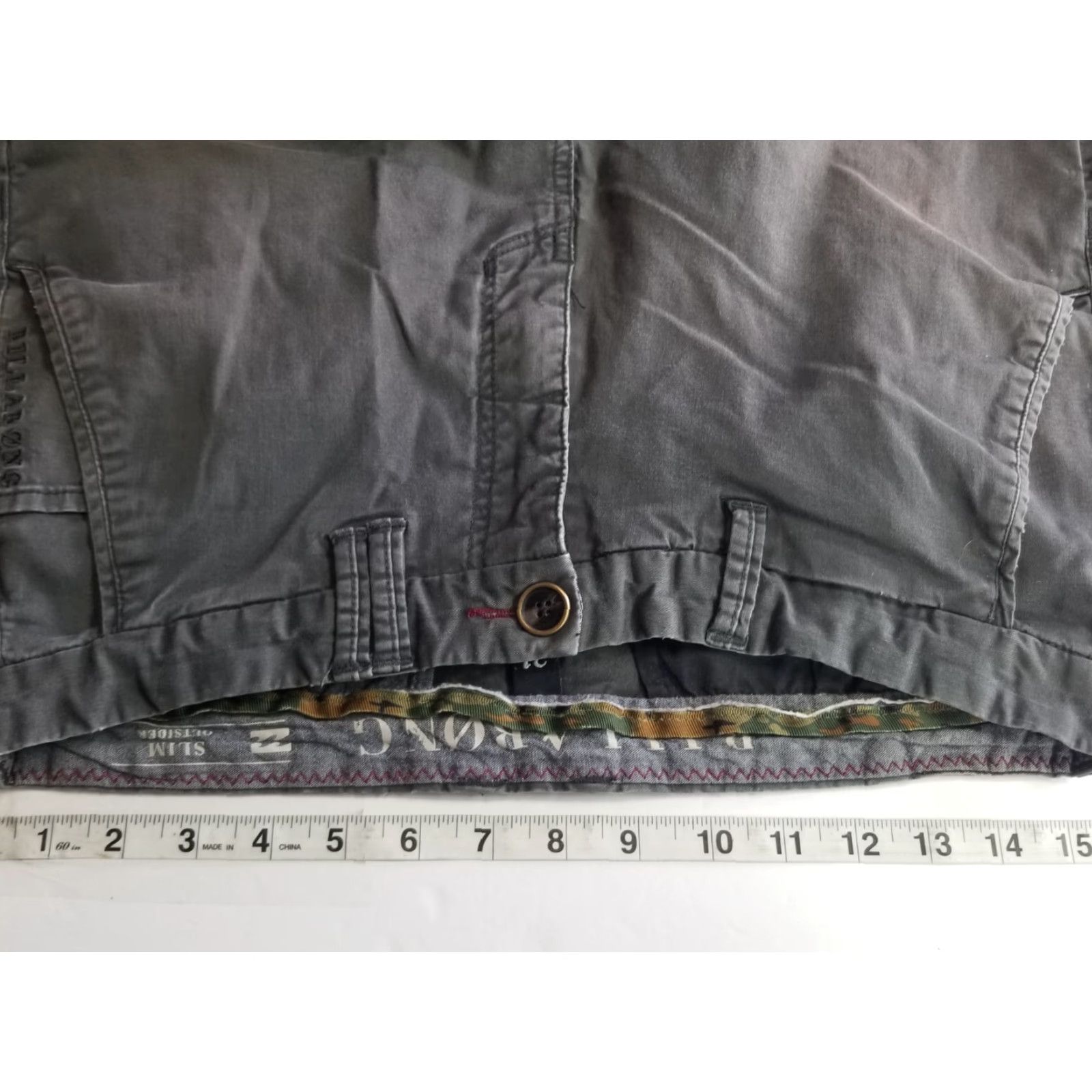 Billabong Billabong Slim Chino Pants Men 31x31 Gray Straight Leg Casual Vintage No Size US 31 - 3 Thumbnail
