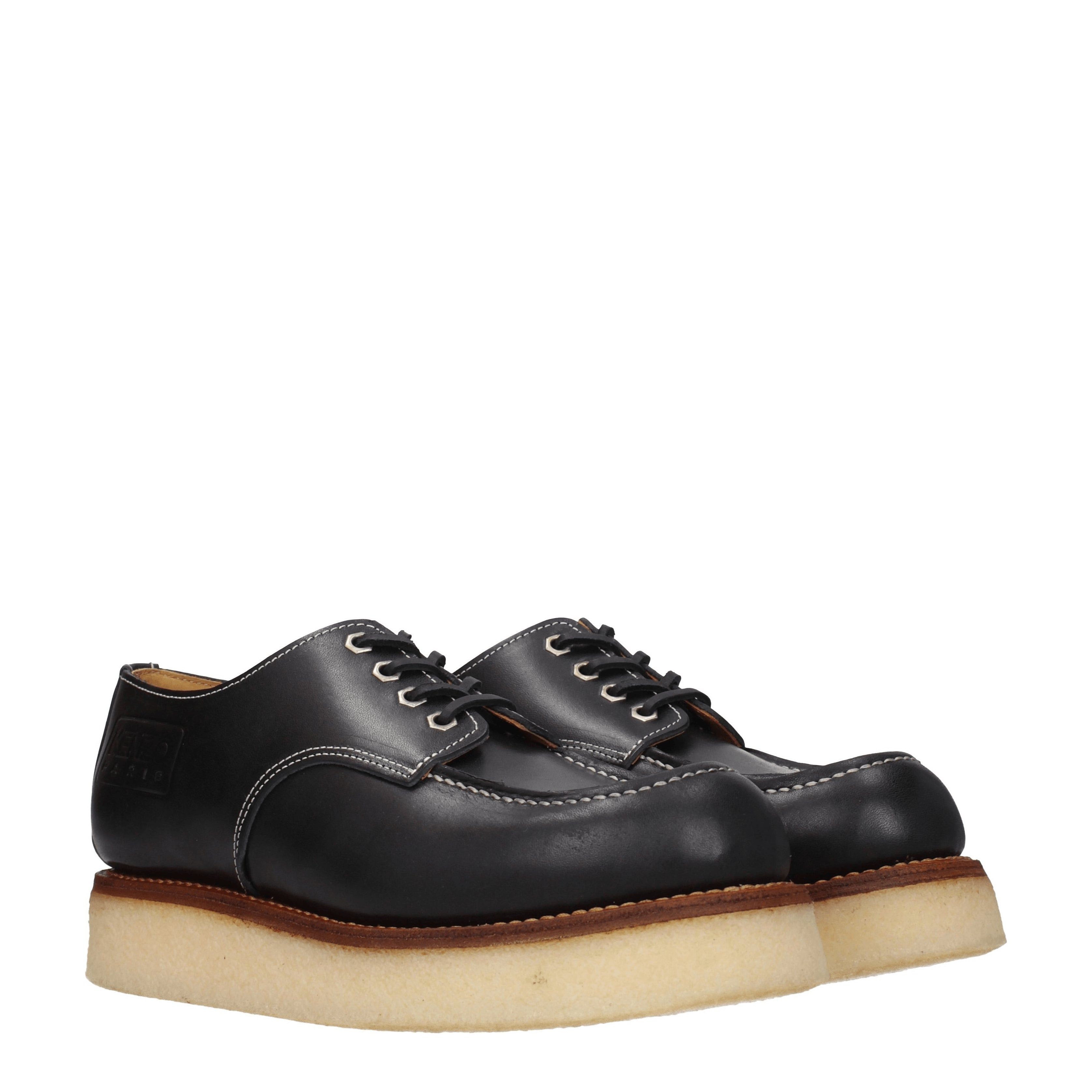 Kenzo Lace Ups In Leather Shoes in Black, Men's (Size 8)