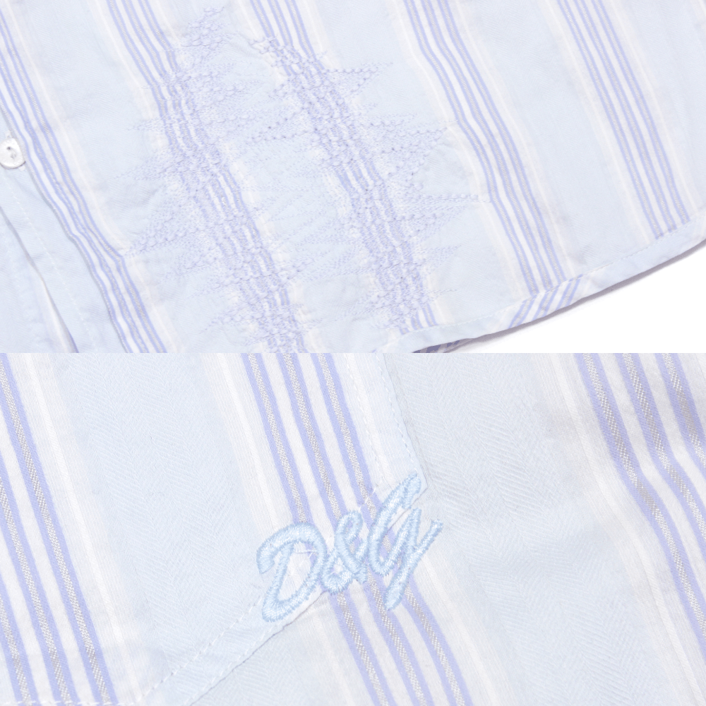 Dolce & Gabbana S/S2005 Logo Striped Shirt Vintage Size US L / EU 52-54 / 3 - 7 Thumbnail