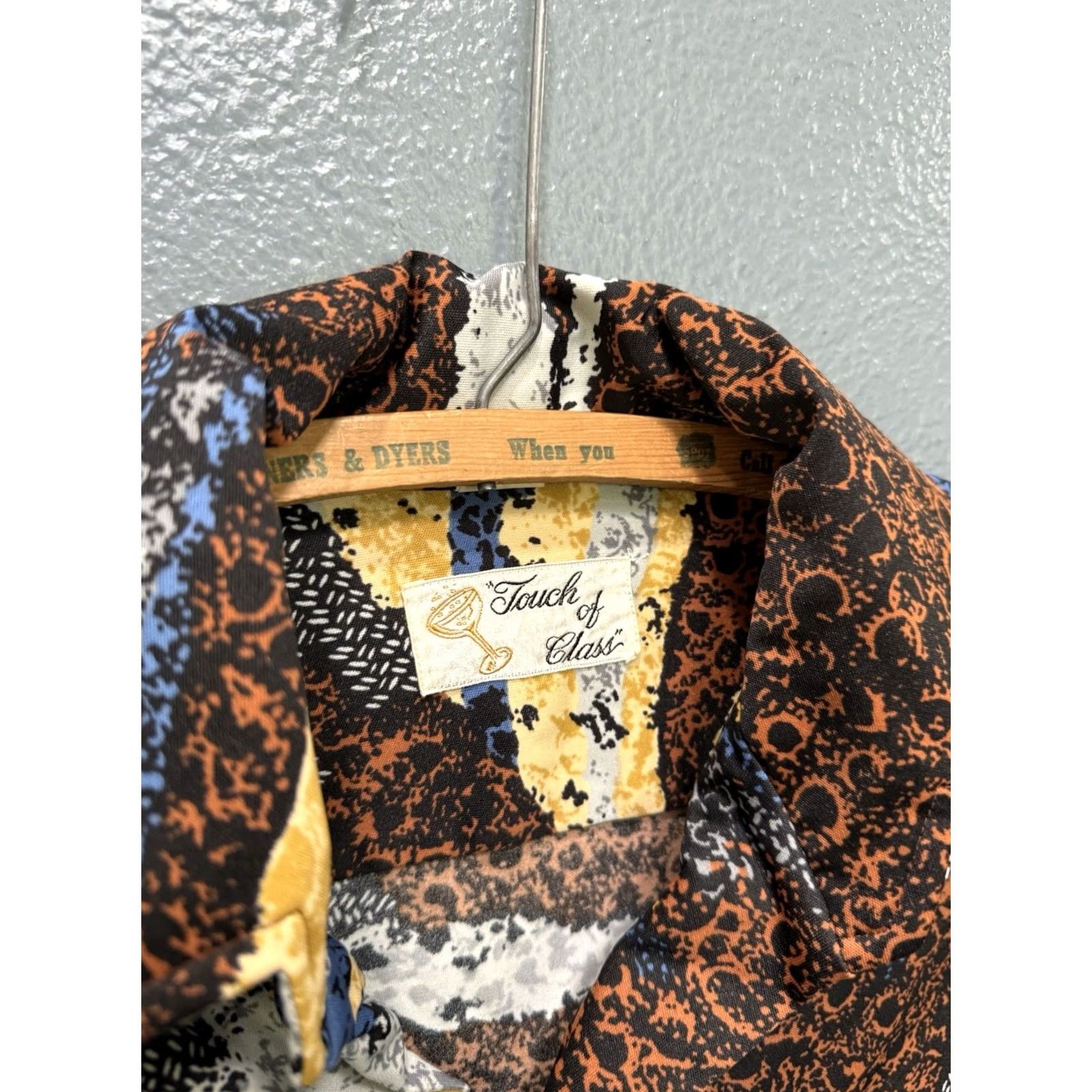 Vintage VINTAGE Touch Of Class Western Button-Up Shirt Mens M Brown Polyester 70s USA Size US M / EU 48-50 / 2 - 2 Thumbnail