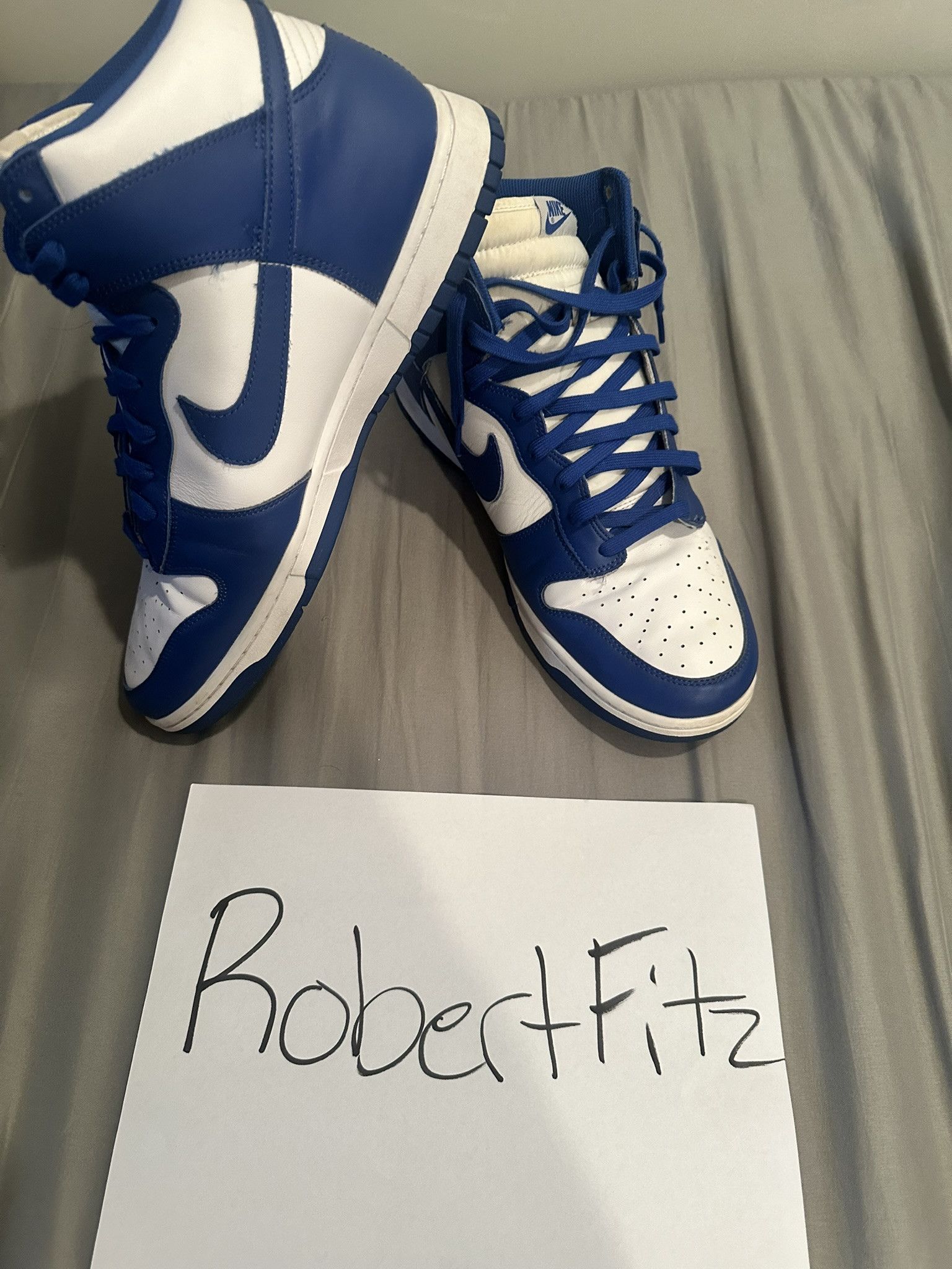 Jordan Brand Size 14 - Nike Dunk High Game Royal 2021 Size US 14 / EU 47 - 4 Thumbnail
