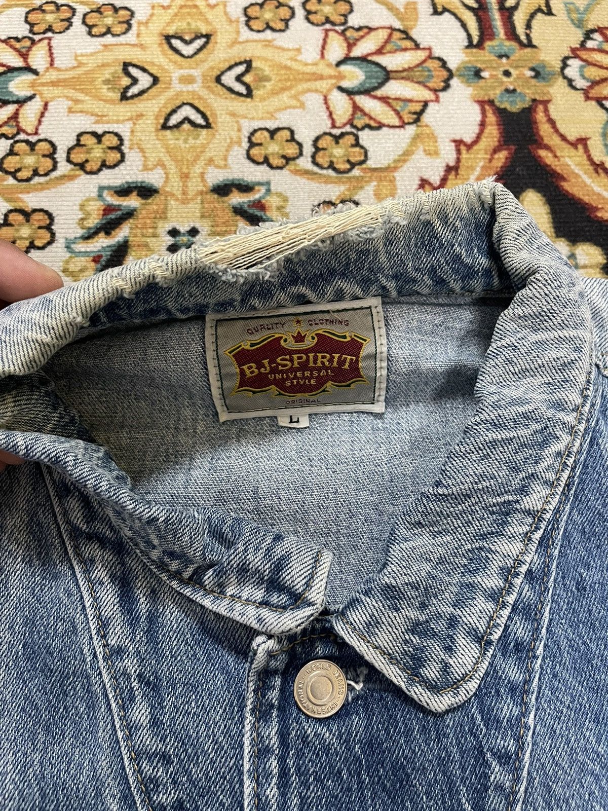 Vintage Bj Spirit Trucker Distressed Denim Vintage Jacket Size US M / EU 48-50 / 2 - 10 Thumbnail