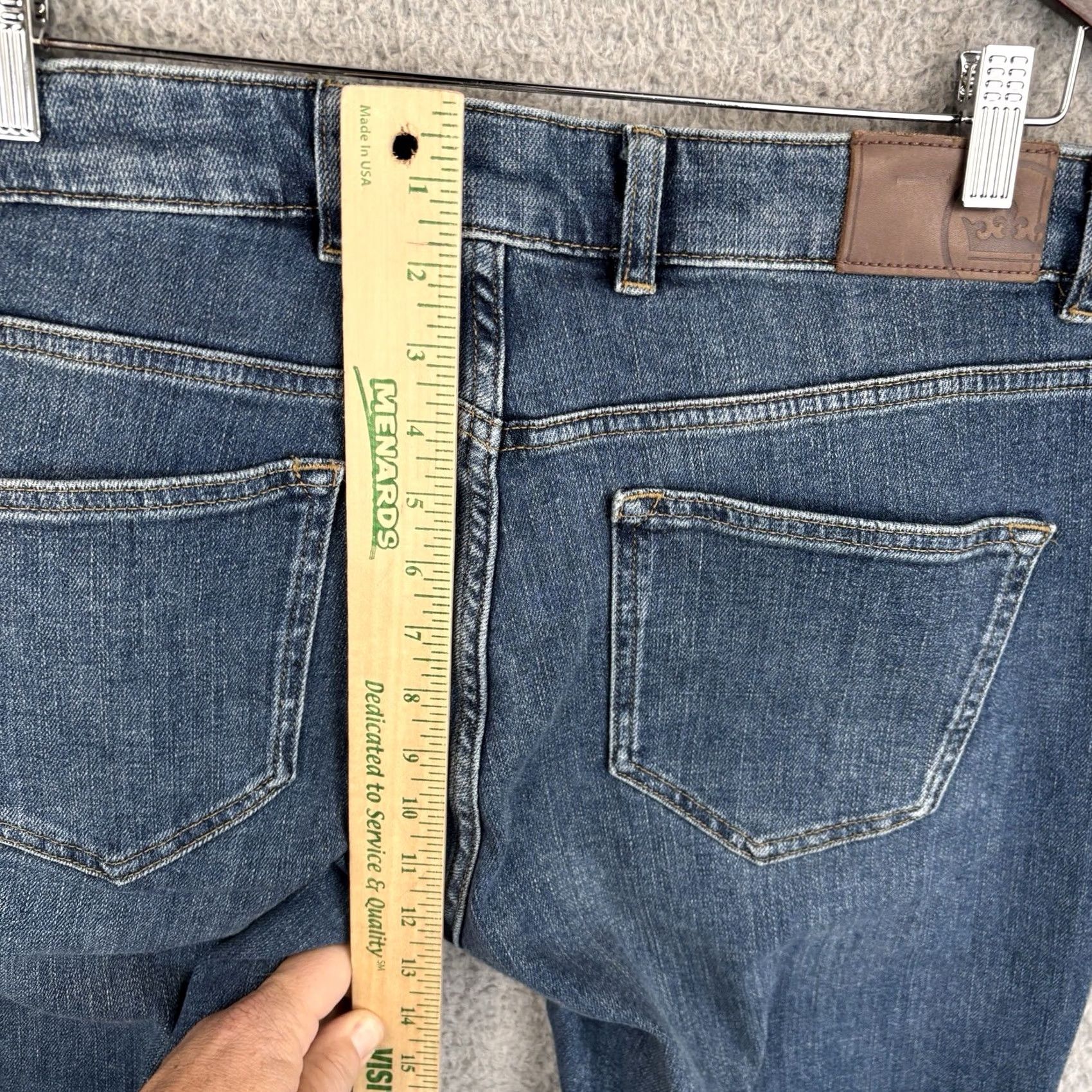 Peter Millar Peter Millar Crown Crafted Denim Jeans Mens 35x32 True Blue Wash Regular Fit 5-Pocket Stretch Cotton Blend Denim Shirt? Size US 35 - 5 Thumbnail