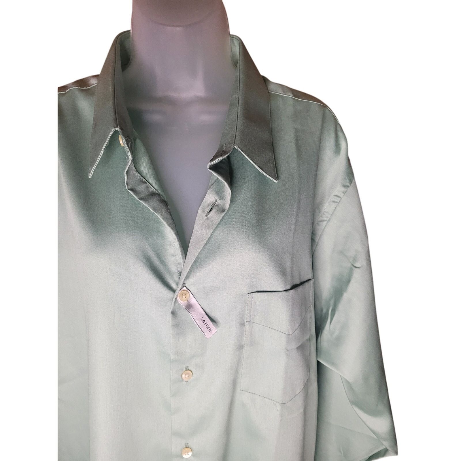 Geoffrey Beene Geoffrey Beene Mens Shirt Long Sleeve Olive Green NWT XL Size US XL / EU 56 / 4 - 2 Thumbnail