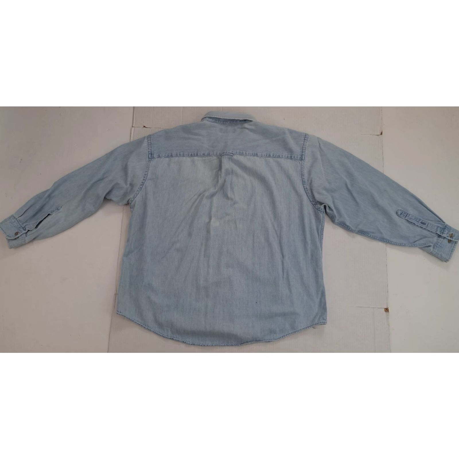Lands' End VINTAGE Lands' End Denim Blue Jean Shirt XXL Button-Up Unisex Adults Regular Collar Down Size US XXL / EU 58 / 5 - 5 Thumbnail