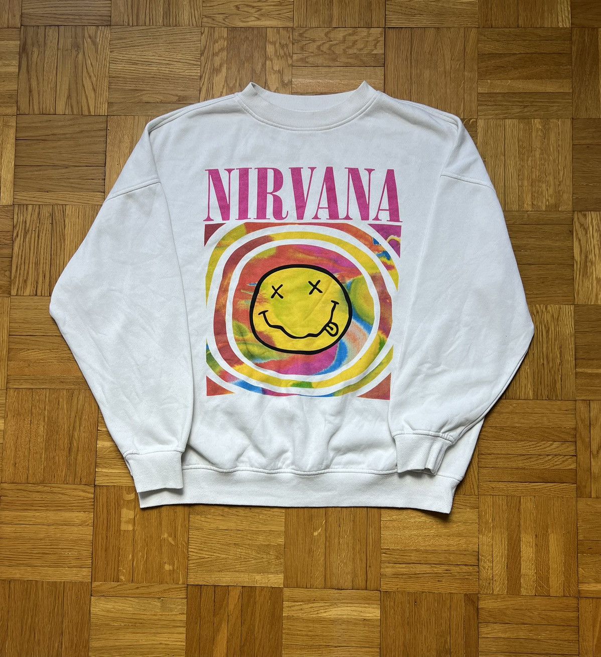 Band Tees × Nirvana × Vintage Sweatshirt Nirvana vintage 68x68 cm boxy fit 00’s 90’s Size US XL / EU 56 / 4 - 1 Thumbnail