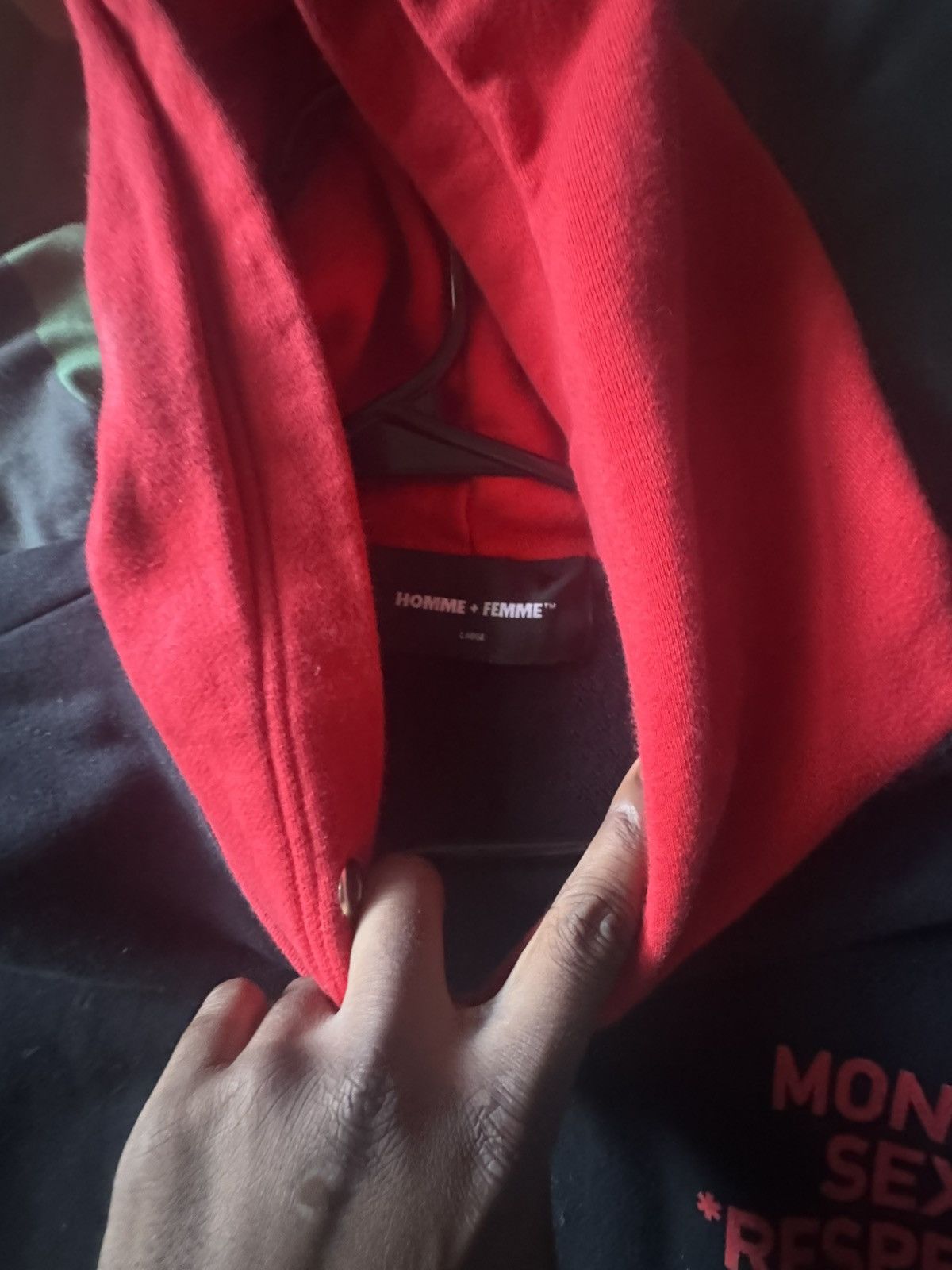 Homme + Femme La Homme femme money - sex - respect hoodie Size US L / EU 52-54 / 3 - 4 Thumbnail