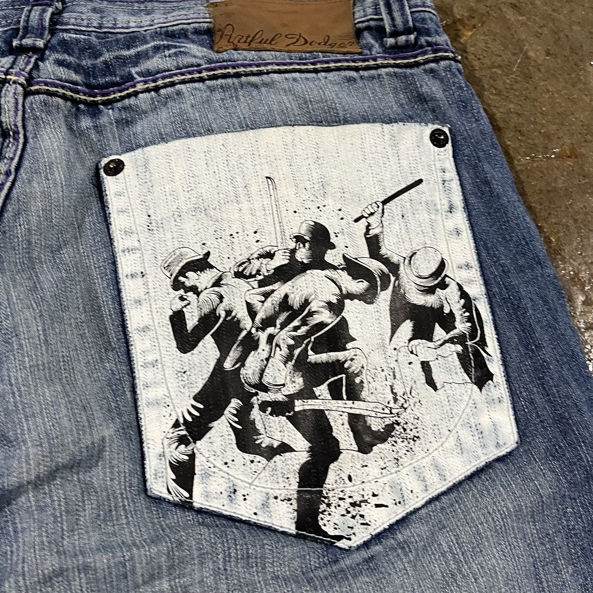 Ed Hardy × JNCO × Vintage Crazy Vintage Y2K Baggy Jeans JNCO Wide Leg Skater Unique Size US 38 / EU 54 - 7 Thumbnail