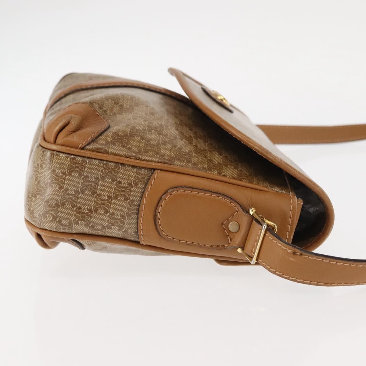 Celine CELINE Macadam Canvas Shoulder Bag Pvc Beige Gold Size ONE SIZE - 5 Thumbnail