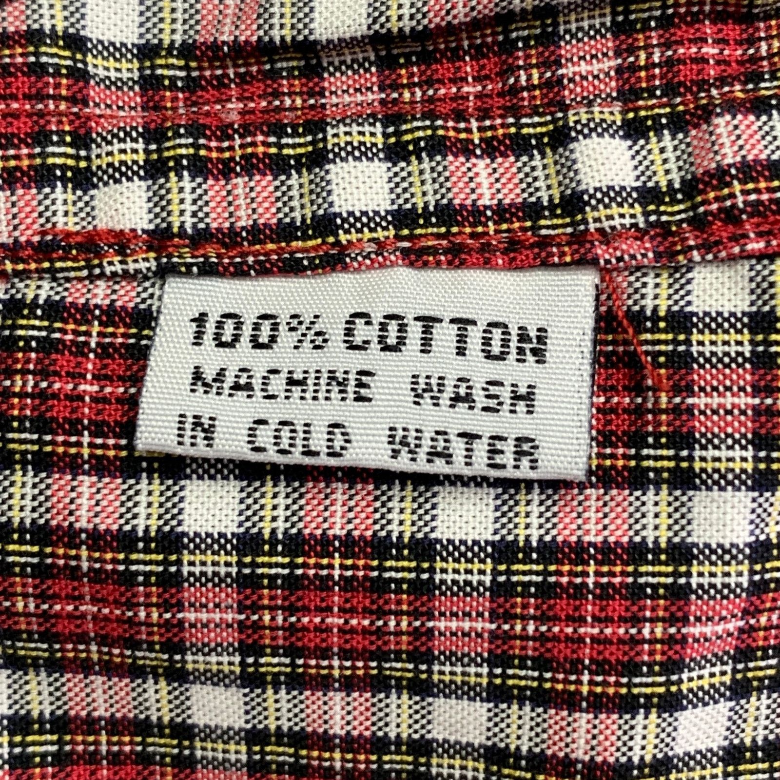 Band Of Outsiders Red White Plaid Cotton Button Down Collar One Pocket Shirt Size US L / EU 52-54 / 3 - 7 Thumbnail