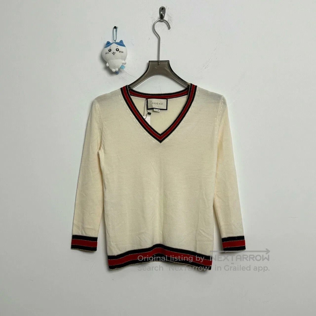 Gucci Gucci Red and White Striped Knit Sweater. Size S / US 4 / IT 40 - 1 Thumbnail