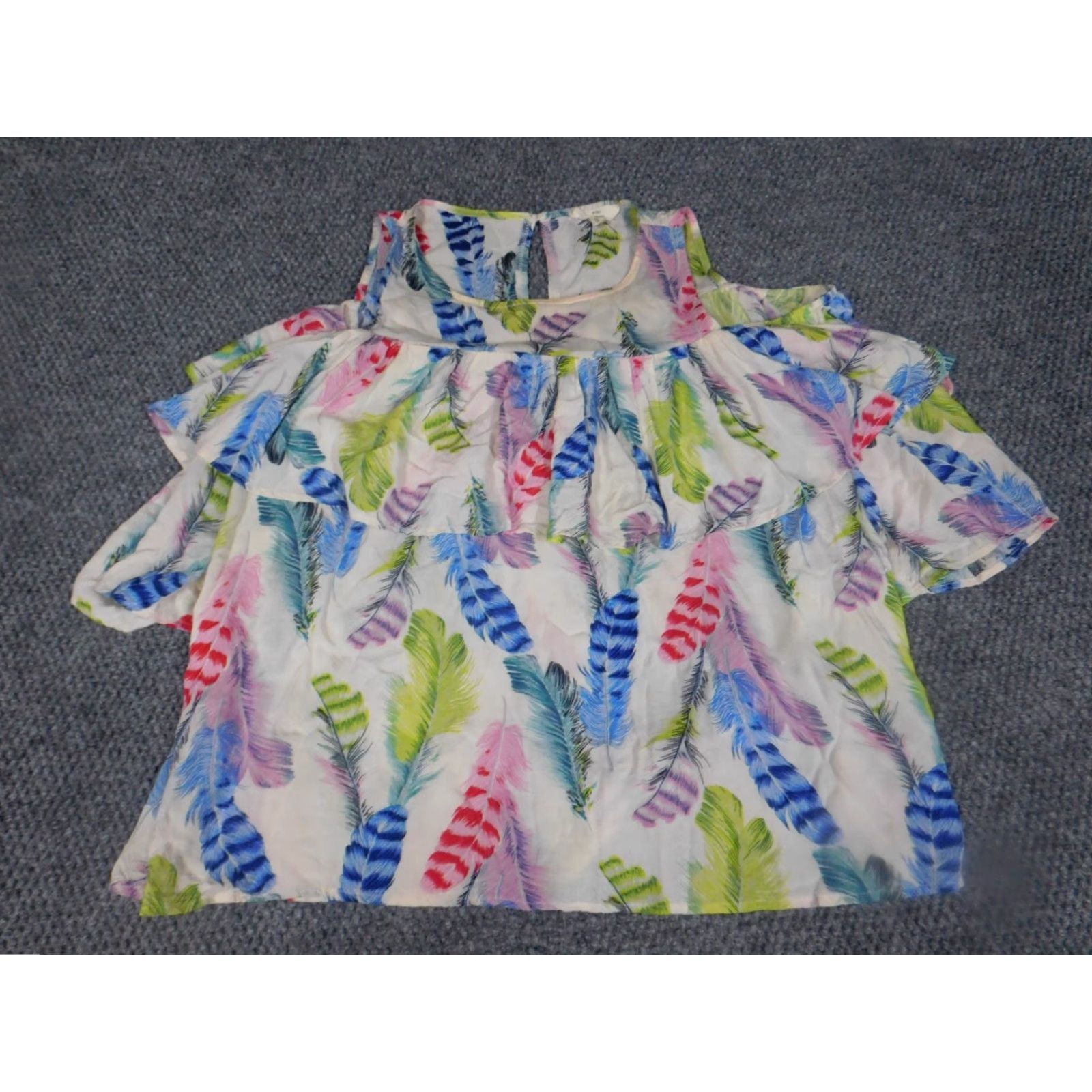 Vintage Entro Blouse Womens Medium blue pullover stretch floral Casual Round Neck Button-Down Sleeveless Size S / US 4 / IT 40 - 5 Thumbnail