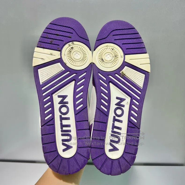 Louis Vuitton Louis Vuitton White and Purple Velcro shoes Size US 8.5 / EU 41-42 - 7 Thumbnail